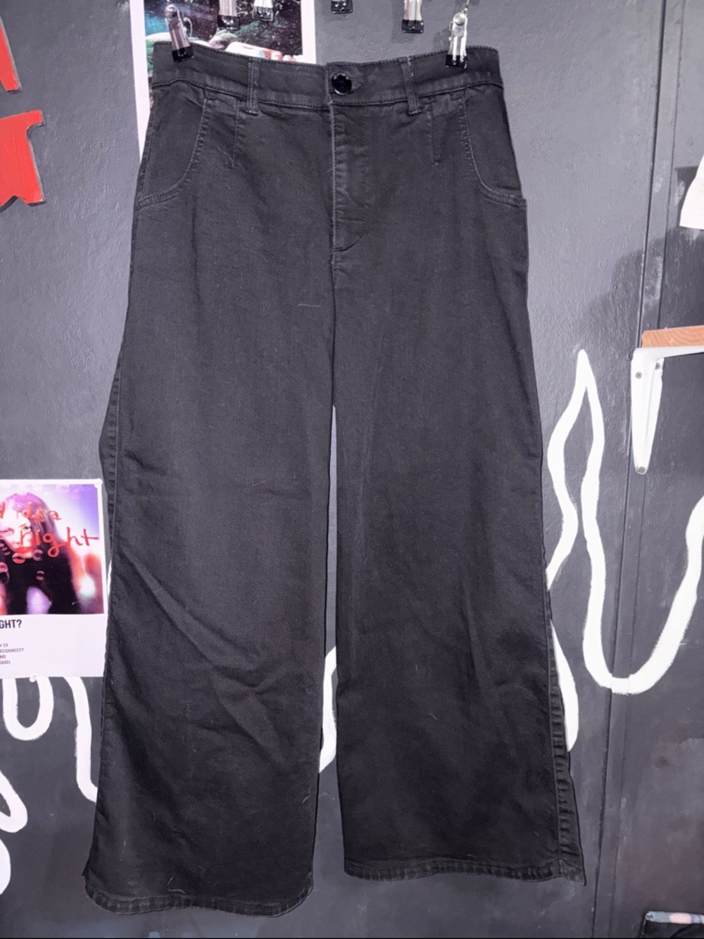 Democracy Black Wide Leg Flare Jeans